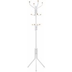 Porte-manteau sur pied Hauteur de 182 cm perroquet de 3 tubes en fer blanc