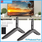 TV Stand Leg TV Base Pedestal Feet Desk Top Pedestal Mount 32-65" for Samsung LG