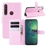 Motorola Classic Moto G8 Plus flip kuoret - Pinkki