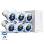 NAPCAT 8CH 4MP Kit Camera Surveillance Extérieure, Kit Video Surveillance avec NVR 4K 2To, Détection de Personne/Véhicule, 6X 4MP Caméra IP PoE, Vision Nocturne Couleur, Audio 2 Voies, IP67, N2806