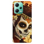 Coque Redmi NOTE 12 5G mort 33 calavera mexicaine fleur