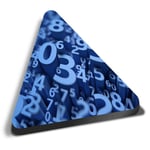 Triangle MDF Magnets - Blue Number Art Maths Physics #12331