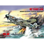 MESSERSCHMITT Bf 109F-4/B WWII GERMAN FIGHTERBOMBER KIT 1:48 ICM Kit Aerei