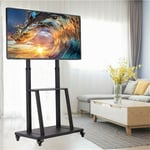 Heavy Duty Mobile TV Floor Stand Cart with Shelf Mount for 32"-80" LED LCD