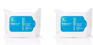 2x Freederm Deep Pore Cleansing Wipes - Removes Impurities - 2x 25 Wipes - New