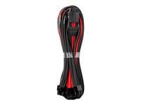 Cablemod Rt-Series Pro Modmesh - Strömkabel - 12Vhpwr (Hane) Till 16-Stifts Pci-Matning (Hane) - 60 Cm - Svart, Röd