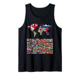 238 Flags,World Flags,World map with flags. Tank Top