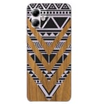 Coque pour Moto G14 bois aztec noir