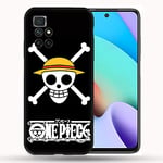 Cokitec Coque pour Xiaomi Redmi 10 Manga One Piece Tete de Mort Multicolore