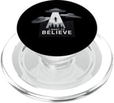 I Want to Believe UFO Alien Abduction Funny Alien Lover Area PopSockets PopGrip for MagSafe