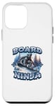 Coque pour iPhone 12 mini Planche Ninja Snowboard Ninja Snow Rider Snowboard