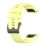 For Garmin Fenix 7S Sapphire Solar 20mm Silicone Solid Color Watch Band(Yellow)