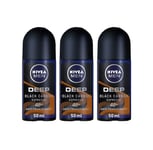 Nivea Men Deep Black Carbon Espresso Roll-On Deodorant Antibacterial 50ml