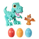 Hasbro Play-Doh F1504FF2 T-Rex Dino Crew Gluttonous Tyrannosaurus, Toy for Children from 3 Years with Fun Dinosaur Sounds and 3 Play-Doh Eggs of 70 g, Single, Multi Colour, Medium