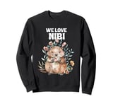 Nibi The Diva Beaver, We Love Nibi, Wild, Cute and Free Sweatshirt