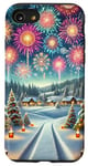 Coque pour iPhone SE (2020) / 7 / 8 Feu d'artifice d'hiver la neige, conception de Noël festif