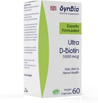 Synbio Premium - Ultra D-Biotin 5000Mcg Capsules | Vitamin B7 | Vegan | Vital Nu