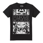 Marvel Men's - Hero Eyes Light - T-shirt - Black