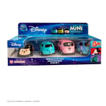 BANDAI Mini Cutes Cars AR79362 Lot de 4 véhicules à Friction de 6 cm, Jouet Disney : Mickey, Sulley, Catshire, Stich, véhicules Multicolores de Personnages préférés