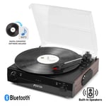 RP102B Bluetooth Record Player with Vinyl MP3 Converter, Speakers USB 3-Speed LP