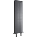 Hudson Reed - Vitality - Radiateur Vertical sur Pieds Anthracite à Double Cœur de Chauffe - 178cm x 47.2cm