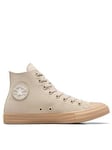 Converse Mens Out On The Terrace High Tops Trainers - Beige, Beige, Size 8, Men