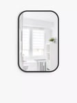 Umbra Hub Rectangular Wall Mirror, 92 x 61cm, Black