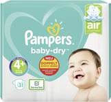 Pampers Baby Dry Couches Taille 4 Plus 10 À 15 Kg Contenu 31 Pièces