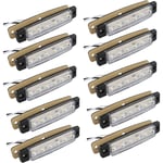 Gotrays - 10pcs 12V feux de position latéraux 6SMD led Lampe avant feux de position latéraux arrière pour remorque camion caravane camper van camion