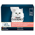 Gourmet Perle Connoisseurs Collection Gravy Wet Cat Food 12x85G, Pack of 4