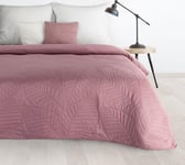 Eurofirany Design 91 Boni / 6 Överkast, Varmpressad Quiltad Med Bladmönster, 170X210 Cm, Färg: Rosa Överkast