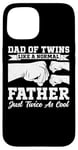 Coque pour iPhone 15 Funny Twin Dad Like A Normal Dad Only Cooler Fête des Pères