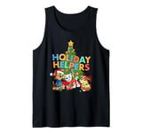 Paw Patrol Chase, Marshall, Rubble Christmas Holiday Helpers Tank Top