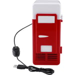 Ej.Life LED Mini USB Réfrigérateur USB Réfrigérateur Boissons Canettes Réfrigérateur et Chauffage Rouge Réfrigérateur