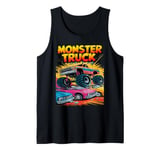 Monster Truck Crushing Cars Tee for Monster Truck Lovers Tank Top