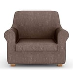 PETTI Artigiani Italiani - Housses de Canapé, Housse de Canapé Extensible, Housse de Fauteuil, Housse Canapé 1 Places, Protection Canapé, Marron