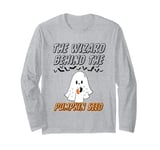 The Wizard behind The Pumpkin Seed Halloween Pregnancy Man Long Sleeve T-Shirt