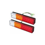 VUSZR 2 x Feux Arrière LED Feux de Recul Freinage Clignotant Eclairage Phare Arrière 40 LED Univesel 12V pour Remorque Camion Caravane UV Bateau