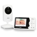 Alecto DVM-64 Appareil photo sans fil pour bébé (100% sans interférence et privé) avec caméra vidéo orientable, vision nocturne, fonction d'interphone, haute portée, blanc