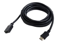 Gembird Cc-Hdmi4x-15 - Hdmi-Förlängningskabel Med Ethernet - Hdmi Hona Till Hdmi Hane - 4.5 M - Skärmad - Svart