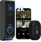 Sonnette Sans Fil Avec Double Camera,2K Sonnette Sans Fil Exterieur Etanche Camera,10000Mah Batterie,Vision 170°,Detection Mouvement,Installation Sans Fil Ou Câblee,Audio Bidirectionnel