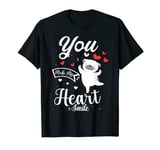 You Make My Heart Smile Cute Dog Funny Valentines Day T-Shirt