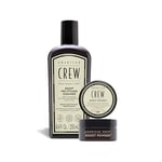 AMERICAN CREW Shampoing Pré-Coiffant Boost pour Hommes aux Cheveux Fins ou Plats - 250ml + Boost Powder - Poudre Coiffante Homme Volumisante - Tous Types de Cheveux - 10g