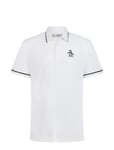 Original Penguin Golf Heritage Piped Polo With Over D Logo Vit