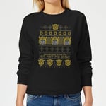 Bumblebee Classic Ugly Knit Women's Christmas Jumper - Black - 3XL