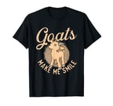 Goats Make Me Smile - Goat Lover Animal Whisperer Farming T-Shirt