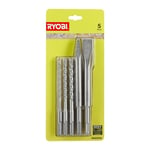 Ryobi RAKSP05 SDS+ Bits and Chisel Bits (5 Piece)