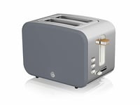 Swan Nordic 2 Slice Toaster Soft Touch Matte Finish 900W Slate Grey ST14610GRYN