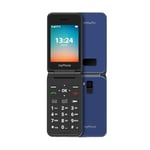 myPhone Flip LTE Téléphone Portable à clapet pour Seniors Touche SOS 4G Volte Grande Batterie 1000 mAh jusqu'à 6 Jours sans Recharge, avec Une Torche, Dual SIM