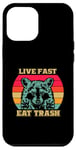 iPhone 12 Pro Max Sunset Raccoon Live Fast Eat Trash And Get Hit By A Car Case